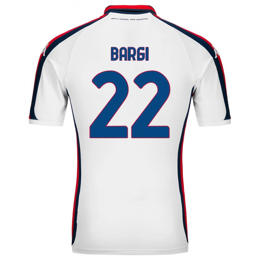 Danxen Femme Maillot Caterina Bargi #22 Blanc Tenues Extérieur 2024/25 T-Shirt