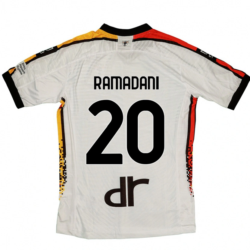 Danxen Femme Maillot Ylber Ramadani #20 Blanc Noir Tenues Extérieur 2024/25 T-Shirt