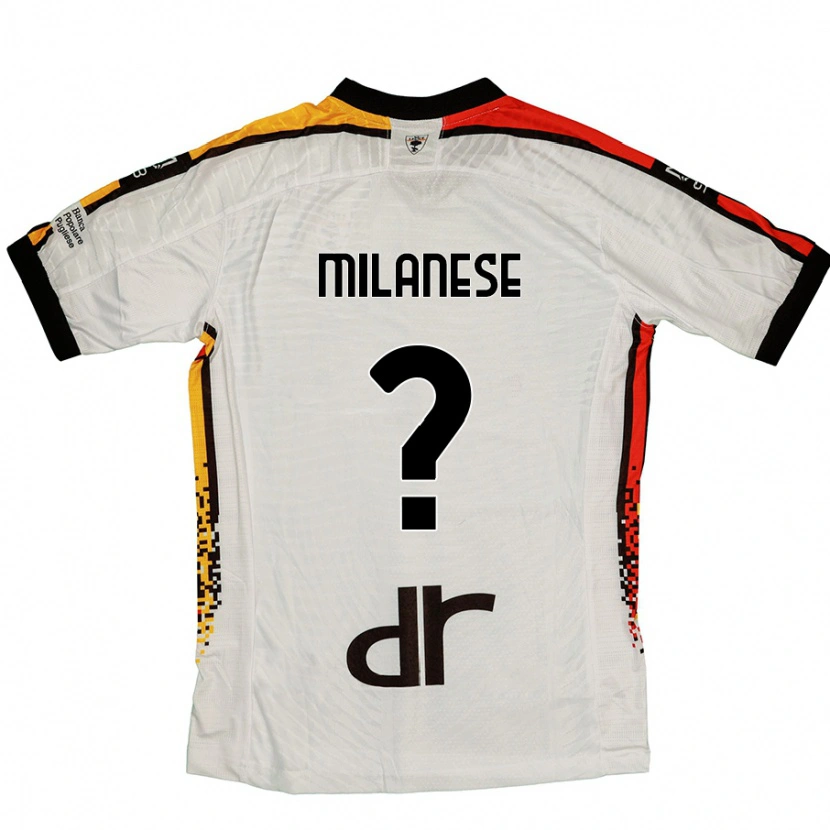 Danxen Femme Maillot Gianmarco Milanese #0 Blanc Noir Tenues Extérieur 2024/25 T-Shirt