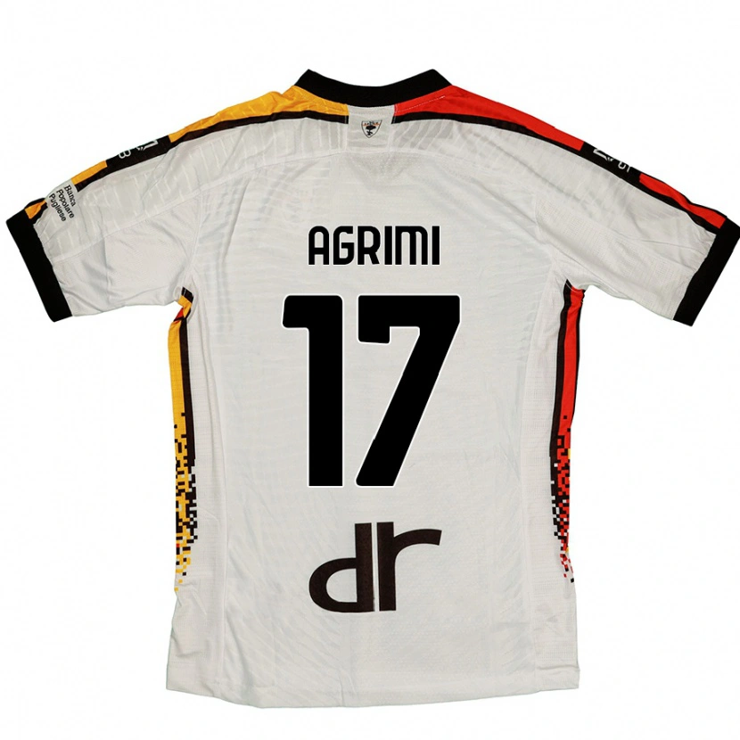 Danxen Femme Maillot Matteo Agrimi #17 Blanc Noir Tenues Extérieur 2024/25 T-Shirt