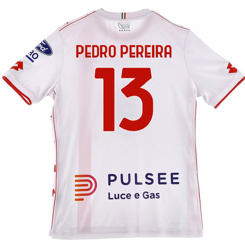 Danxen Femme Maillot Pedro Pereira #13 Blanc Rouge Tenues Extérieur 2024/25 T-Shirt