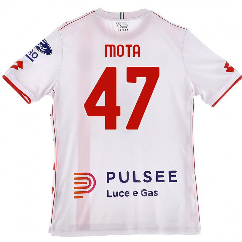 Danxen Femme Maillot Dany Mota #47 Blanc Rouge Tenues Extérieur 2024/25 T-Shirt
