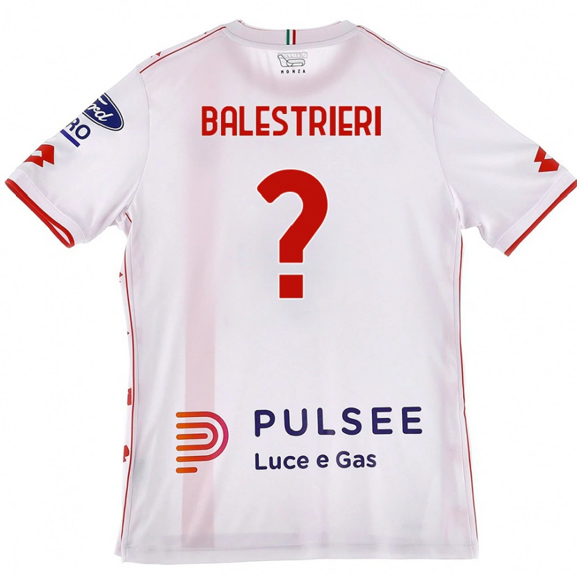 Danxen Femme Maillot Alessandro Balestrieri #0 Blanc Rouge Tenues Extérieur 2024/25 T-Shirt