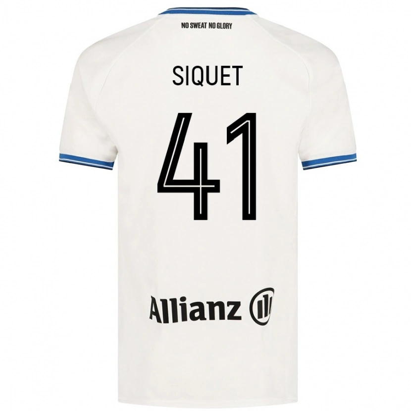 Danxen Femme Maillot Hugo Siquet #41 Blanc Tenues Extérieur 2024/25 T-Shirt