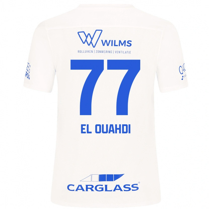Danxen Femme Maillot Zakaria El Ouahdi #77 Blanc Tenues Extérieur 2024/25 T-Shirt