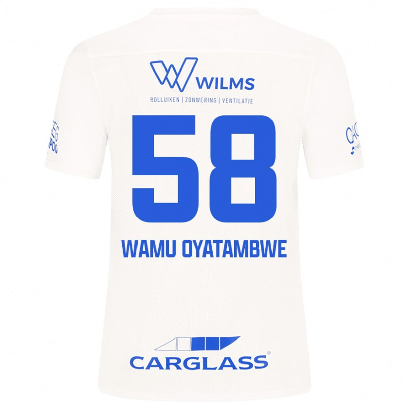 Danxen Femme Maillot Matthias Wamu Oyatambwe #58 Blanc Tenues Extérieur 2024/25 T-Shirt