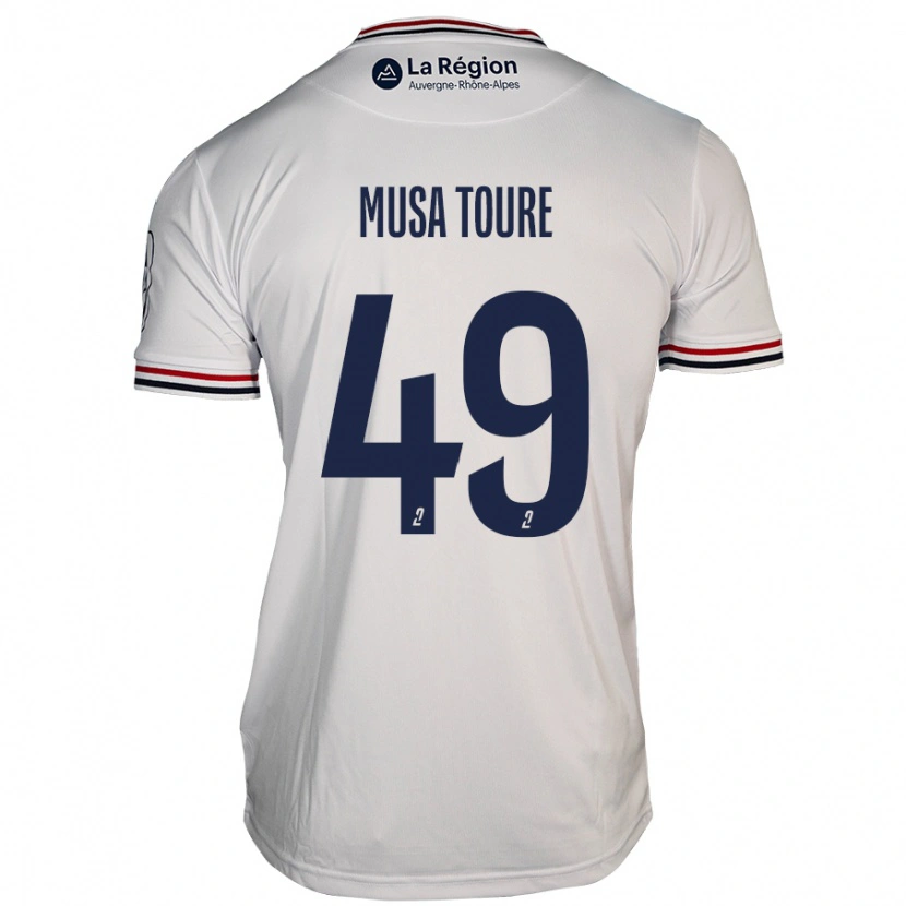 Danxen Femme Maillot Musa Toure #49 Blanc Tenues Extérieur 2024/25 T-Shirt