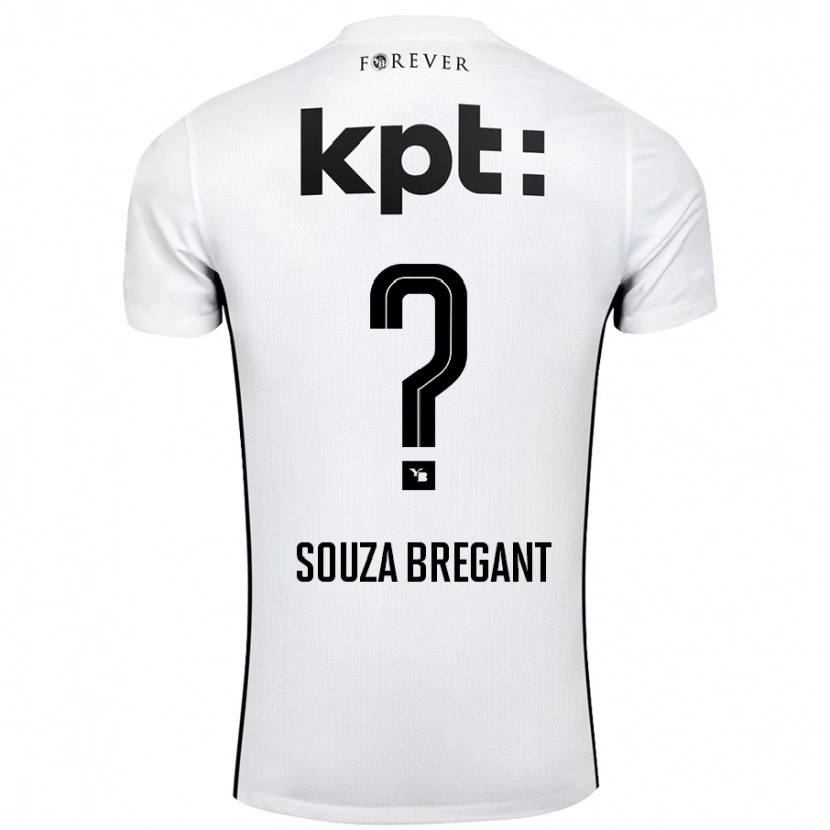 Danxen Femme Maillot Pietro Souza Bregant #0 Blanc Noir Tenues Extérieur 2024/25 T-Shirt