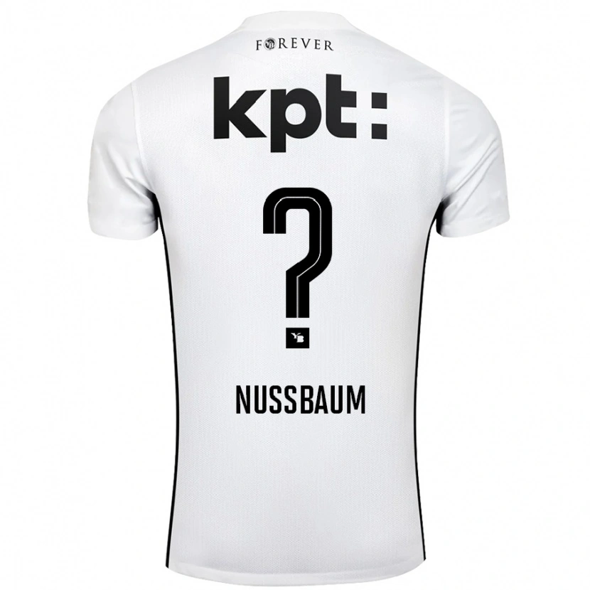 Danxen Femme Maillot Ramon Nussbaum #0 Blanc Noir Tenues Extérieur 2024/25 T-Shirt