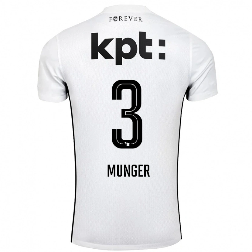 Danxen Femme Maillot Noa Münger #3 Blanc Noir Tenues Extérieur 2024/25 T-Shirt
