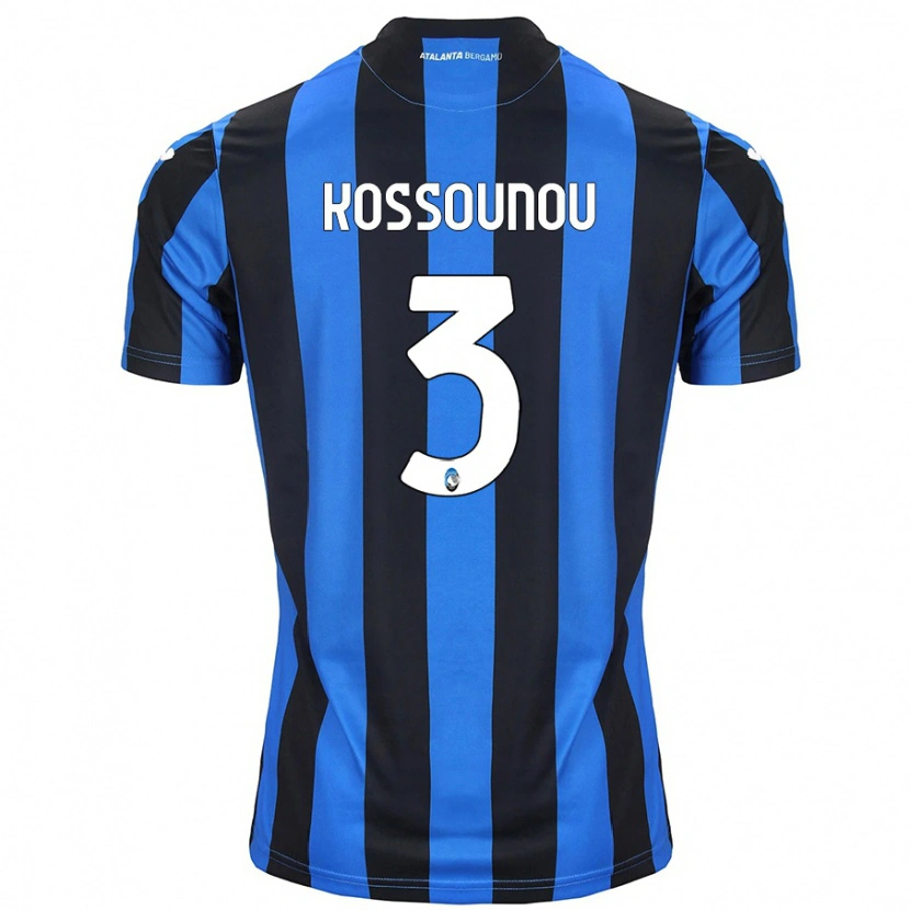Danxen Enfant Maillot Odilon Kossounou #3 Bleu Noir Tenues Domicile 2024/25 T-Shirt