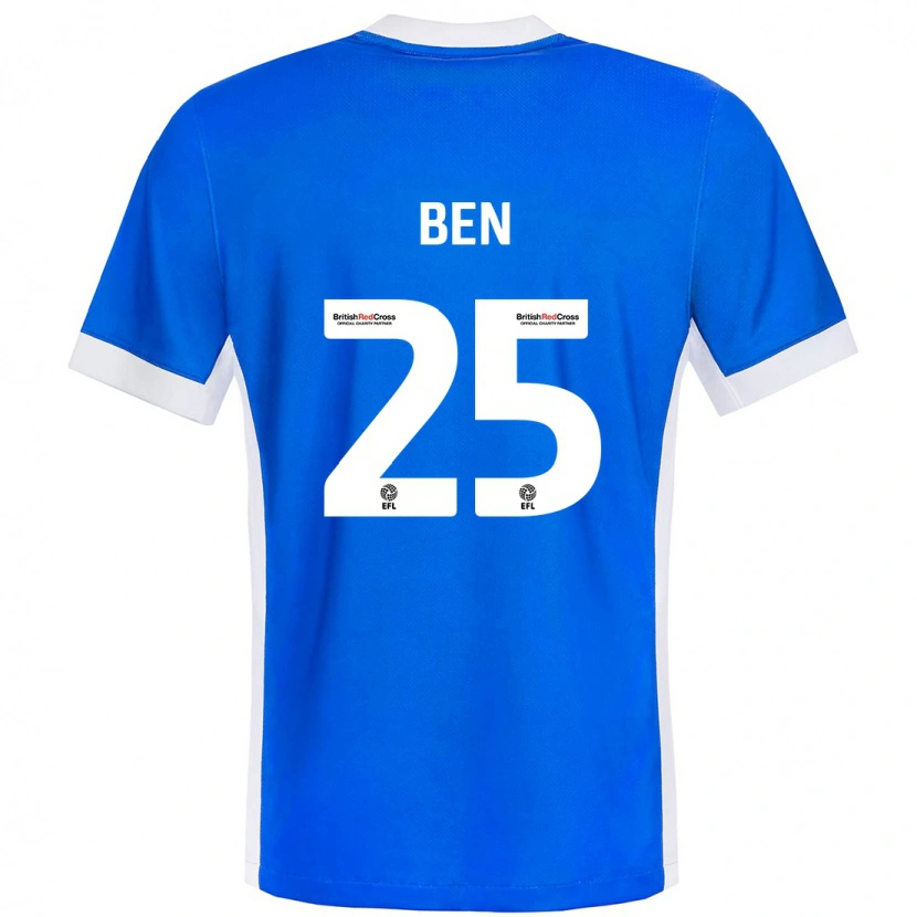 Danxen Enfant Maillot Ben Davies #25 Bleu Blanc Tenues Domicile 2024/25 T-Shirt