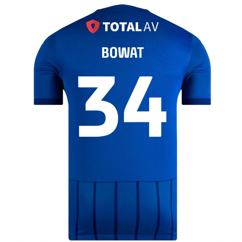 Danxen Enfant Maillot Ibane Bowat #34 Bleu Tenues Domicile 2024/25 T-Shirt