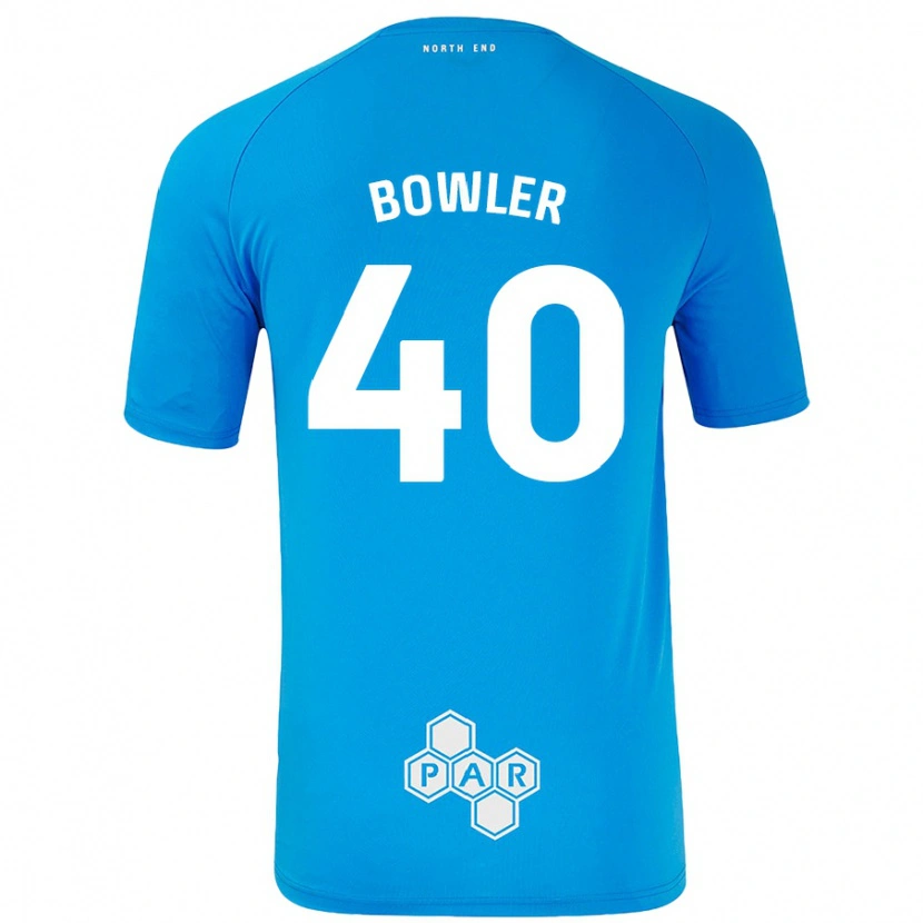 Danxen Enfant Maillot Josh Bowler #40 Bleu Ciel Tenues Extérieur 2024/25 T-Shirt