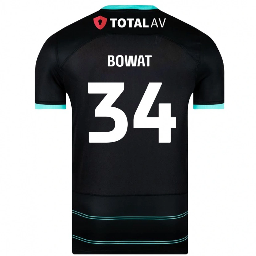 Danxen Enfant Maillot Ibane Bowat #34 Noir Tenues Extérieur 2024/25 T-Shirt