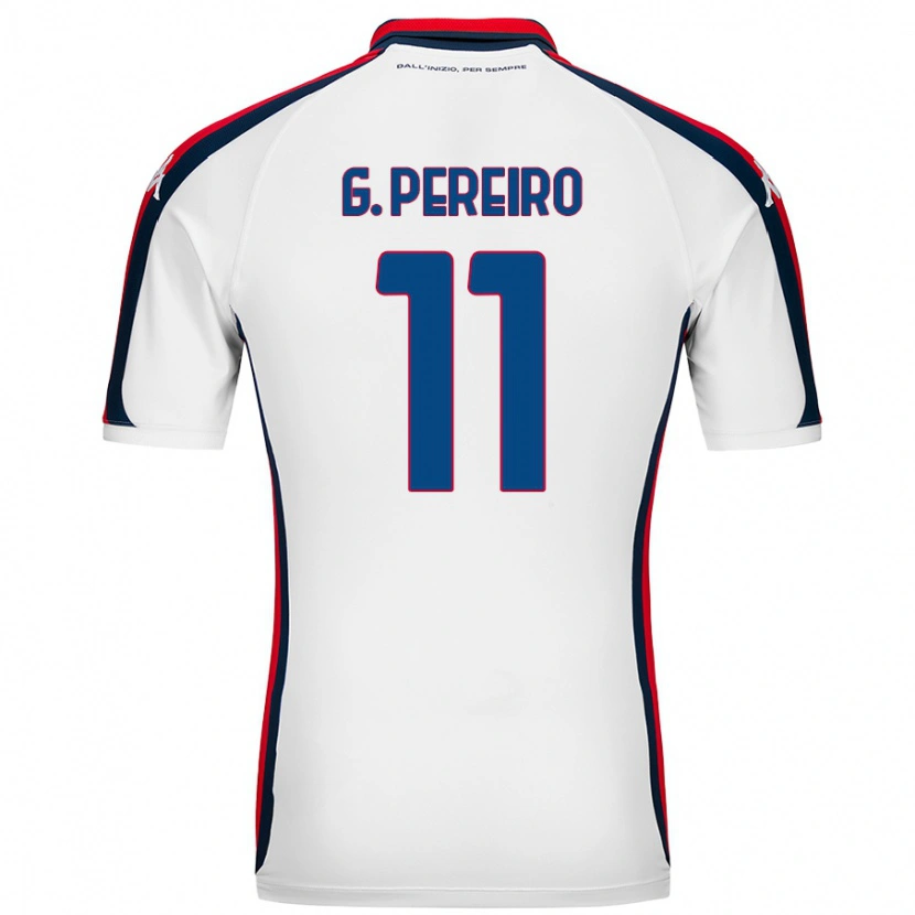 Danxen Enfant Maillot Gastón Pereiro #11 Blanc Tenues Extérieur 2024/25 T-Shirt
