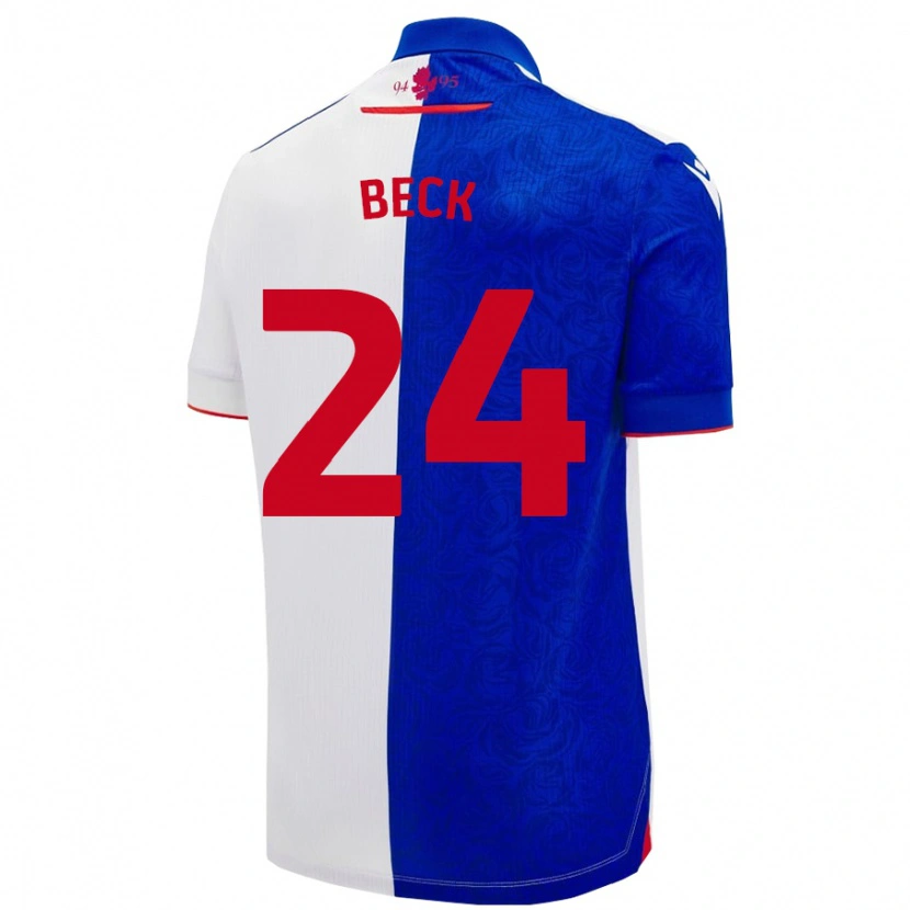 Danxen Homme Maillot Owen Beck #24 Bleu Ciel Blanc Tenues Domicile 2024/25 T-Shirt