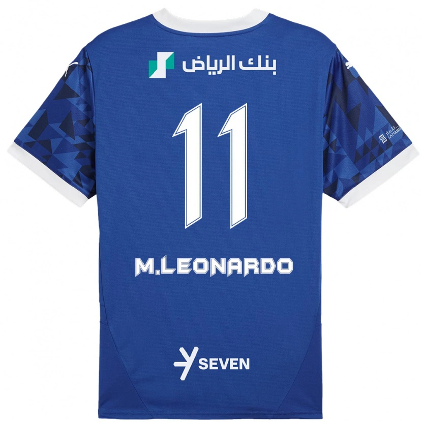 Danxen Homme Maillot Marcos Leonardo #11 Bleu Foncé Blanc Tenues Domicile 2024/25 T-Shirt