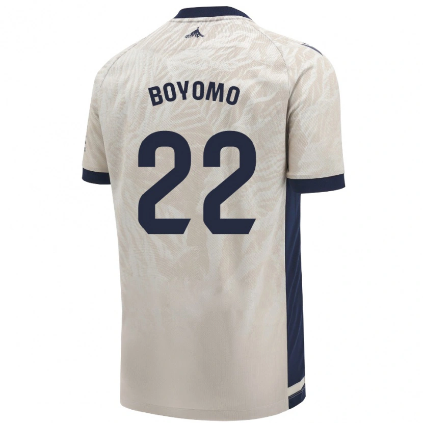 Danxen Homme Maillot Enzo Boyomo #22 Gris Clair Tenues Extérieur 2024/25 T-Shirt