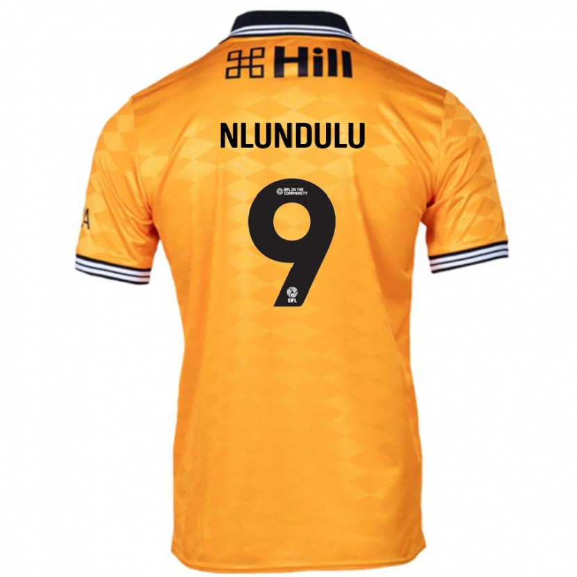 Danxen Homme Maillot Dan Nlundulu #9 Orange Tenues Domicile 2024/25 T-Shirt