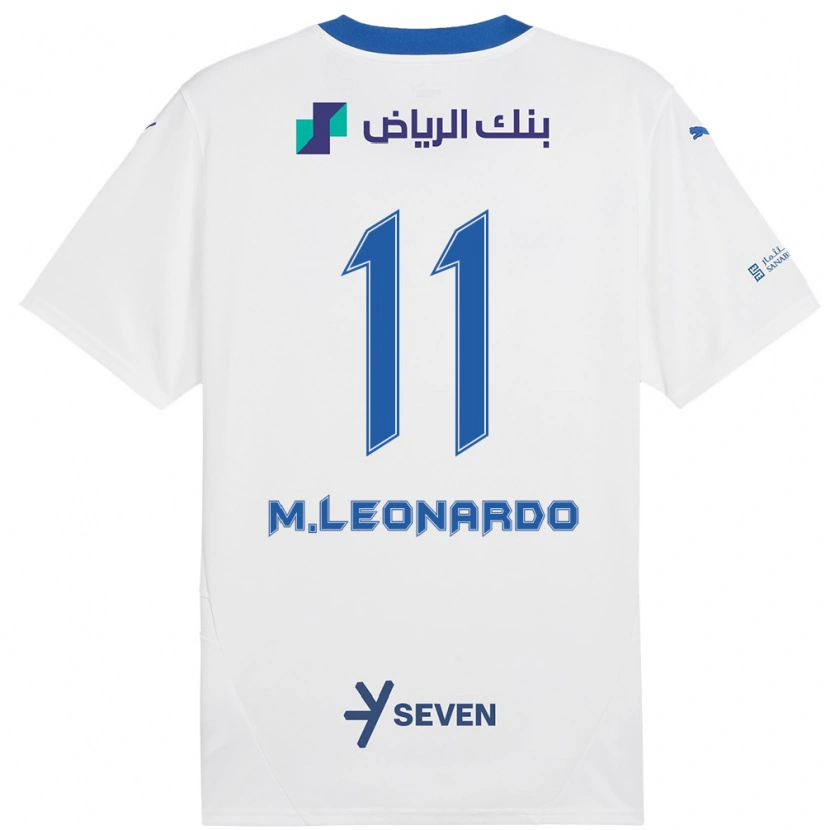 Danxen Femme Maillot Marcos Leonardo #11 Blanc Bleu Tenues Extérieur 2024/25 T-Shirt