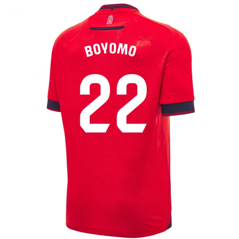 Danxen Femme Maillot Enzo Boyomo #22 Rouge Blanc Tenues Domicile 2024/25 T-Shirt