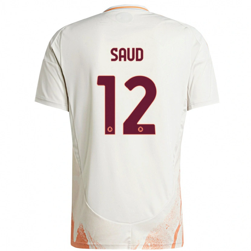 Danxen Femme Maillot Saud Abdulhamid #12 Crème Blanc Orange Tenues Extérieur 2024/25 T-Shirt