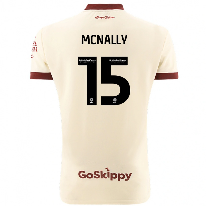 Danxen Femme Maillot Luke Mcnally #15 Blanc Crème Tenues Extérieur 2024/25 T-Shirt